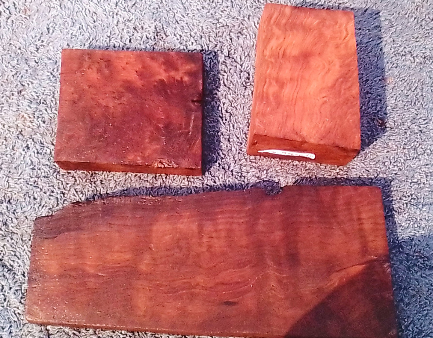 Curly and figured blocks |old growth redwood | DIY | wood turning | bl23-0736