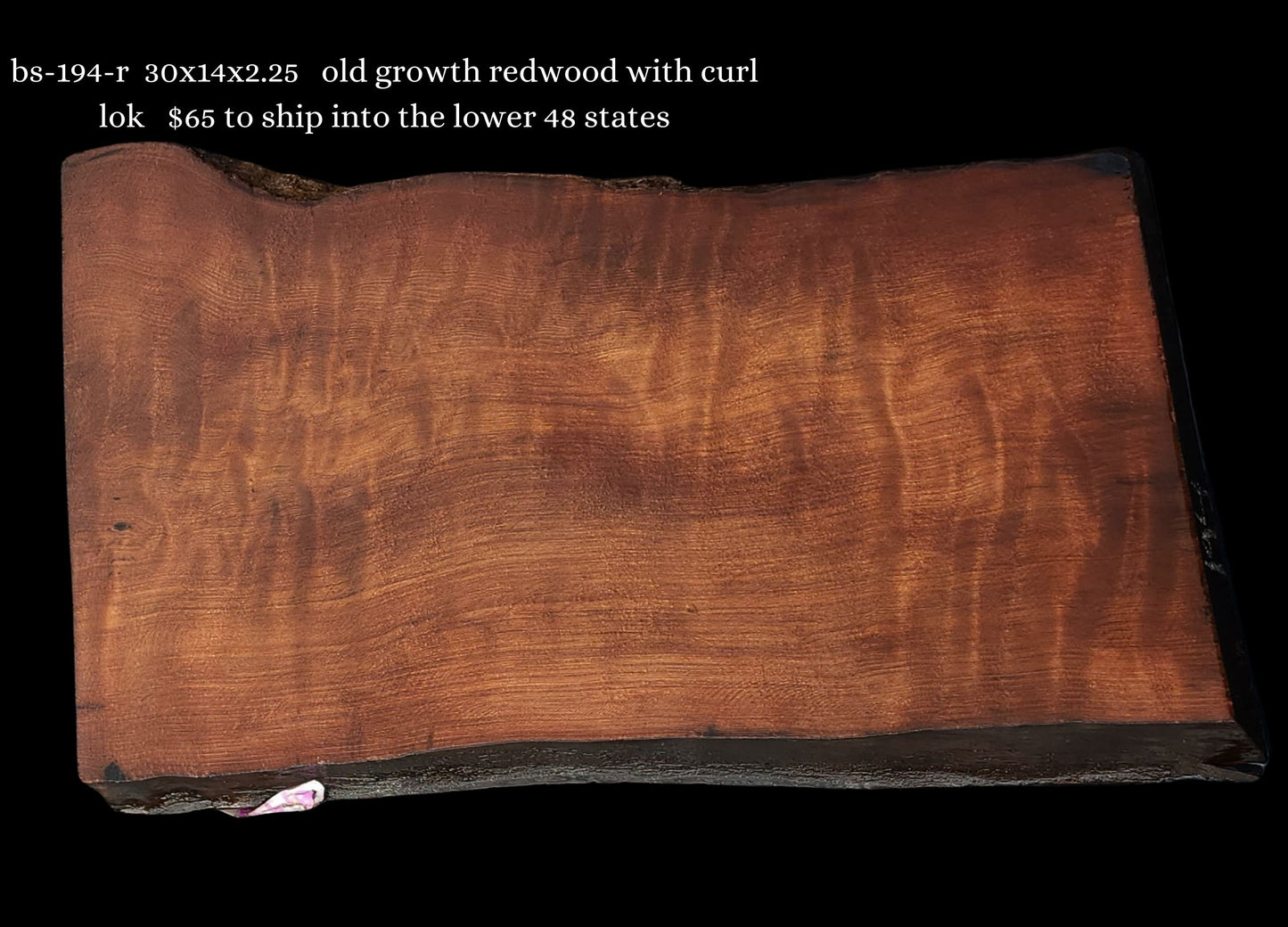 Old Growth | Curly Redwood | Guitar Wood | Craft Wood | bs-194-r