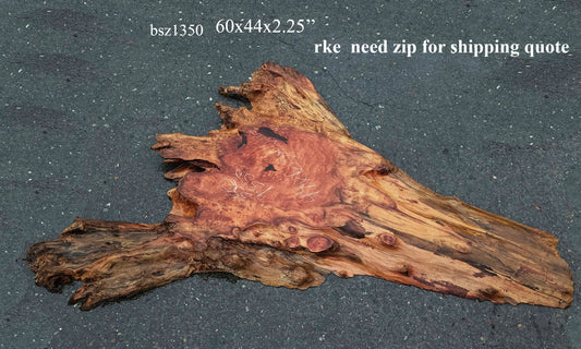 Redwood Burl Slab | DIY craft wood | live Table | headboard | bsz-1350