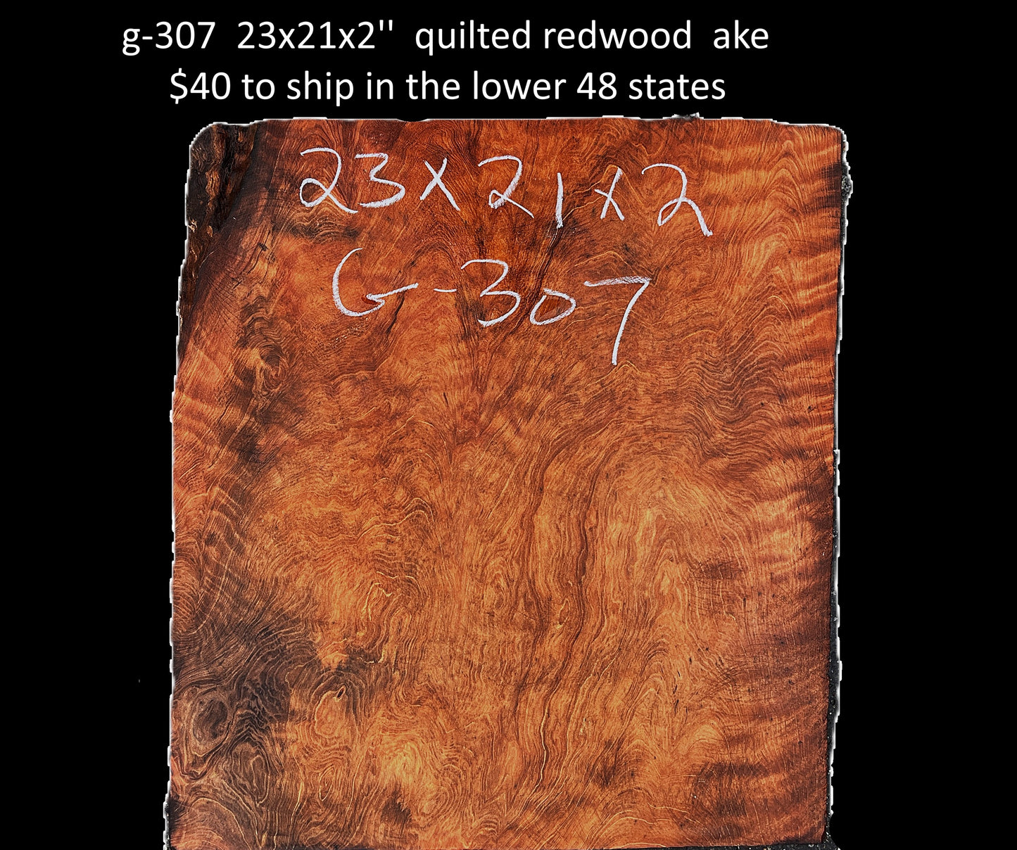 Guitar Billet | Curly or Quilted Redwood | Luthier Wood | G-307