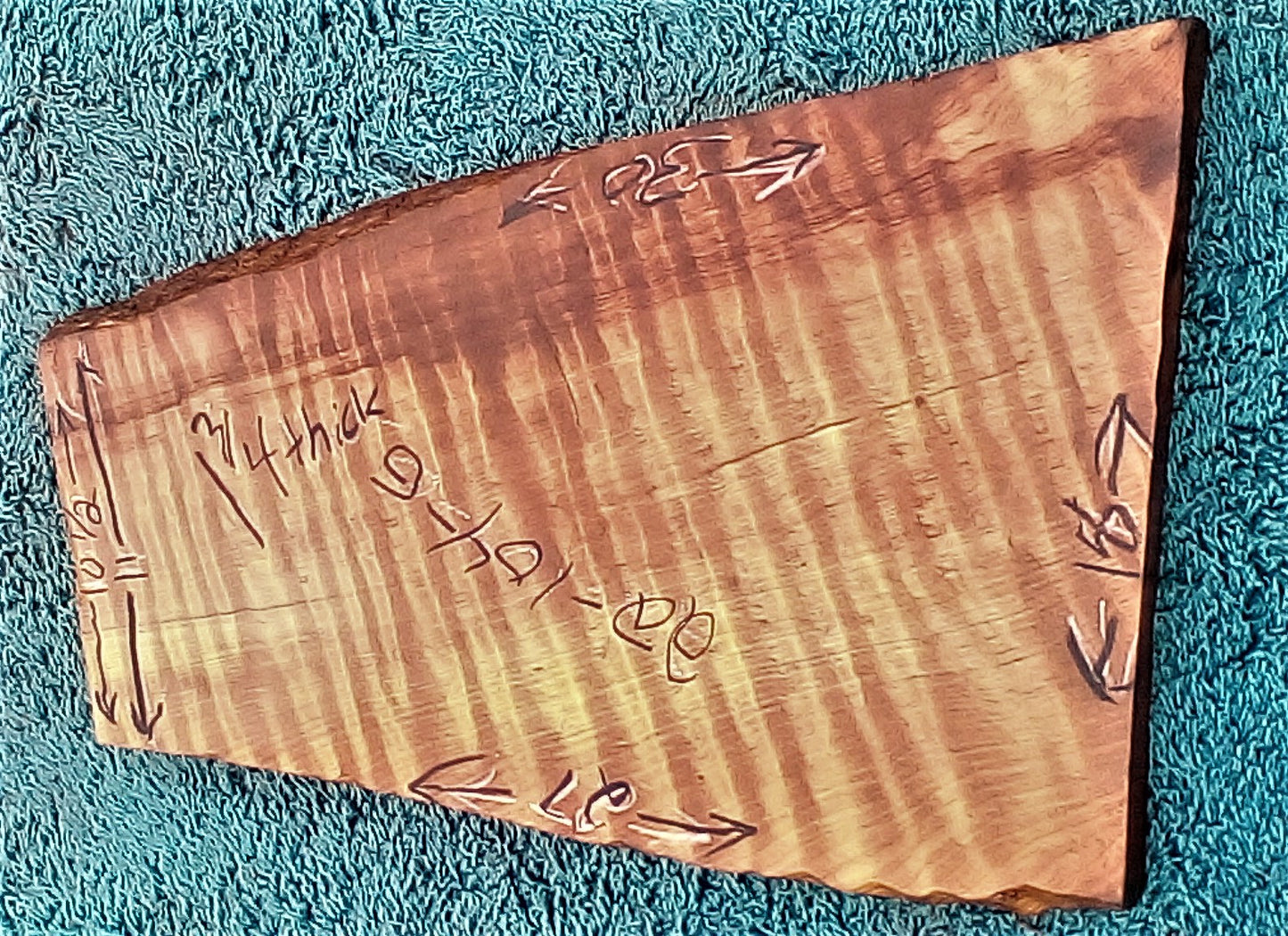 guitar billet | curly redwood | luthier | DIY | wood crafts | g22-104