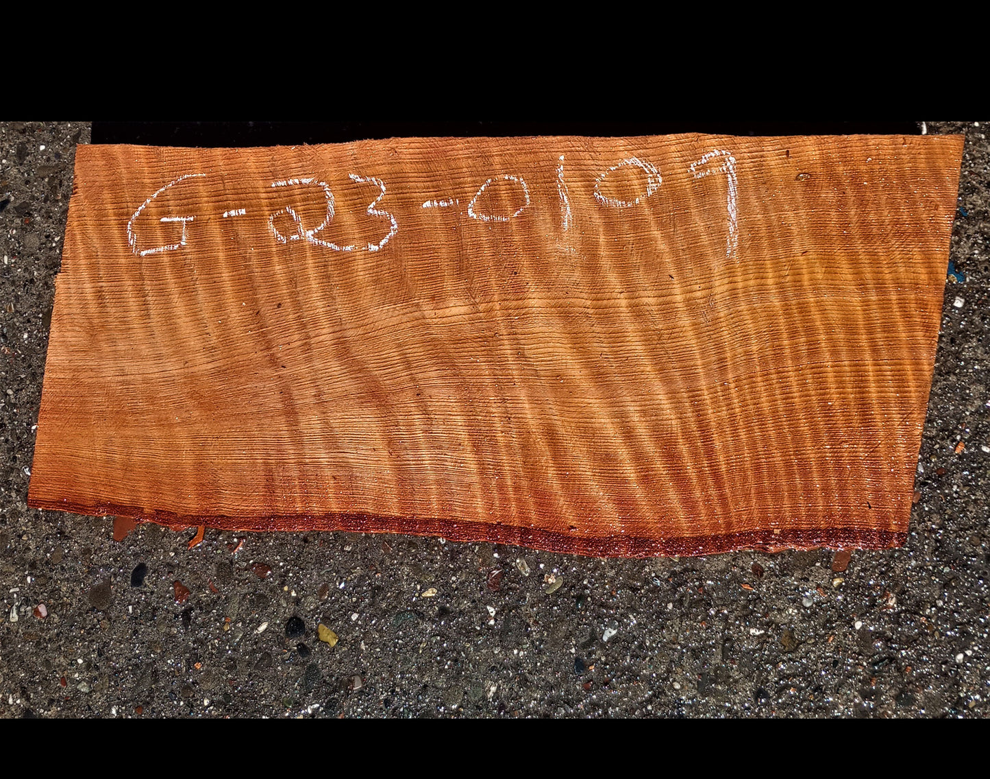 curly redwood | guitar blank | DIY crafts | bowl turning | G23-0109