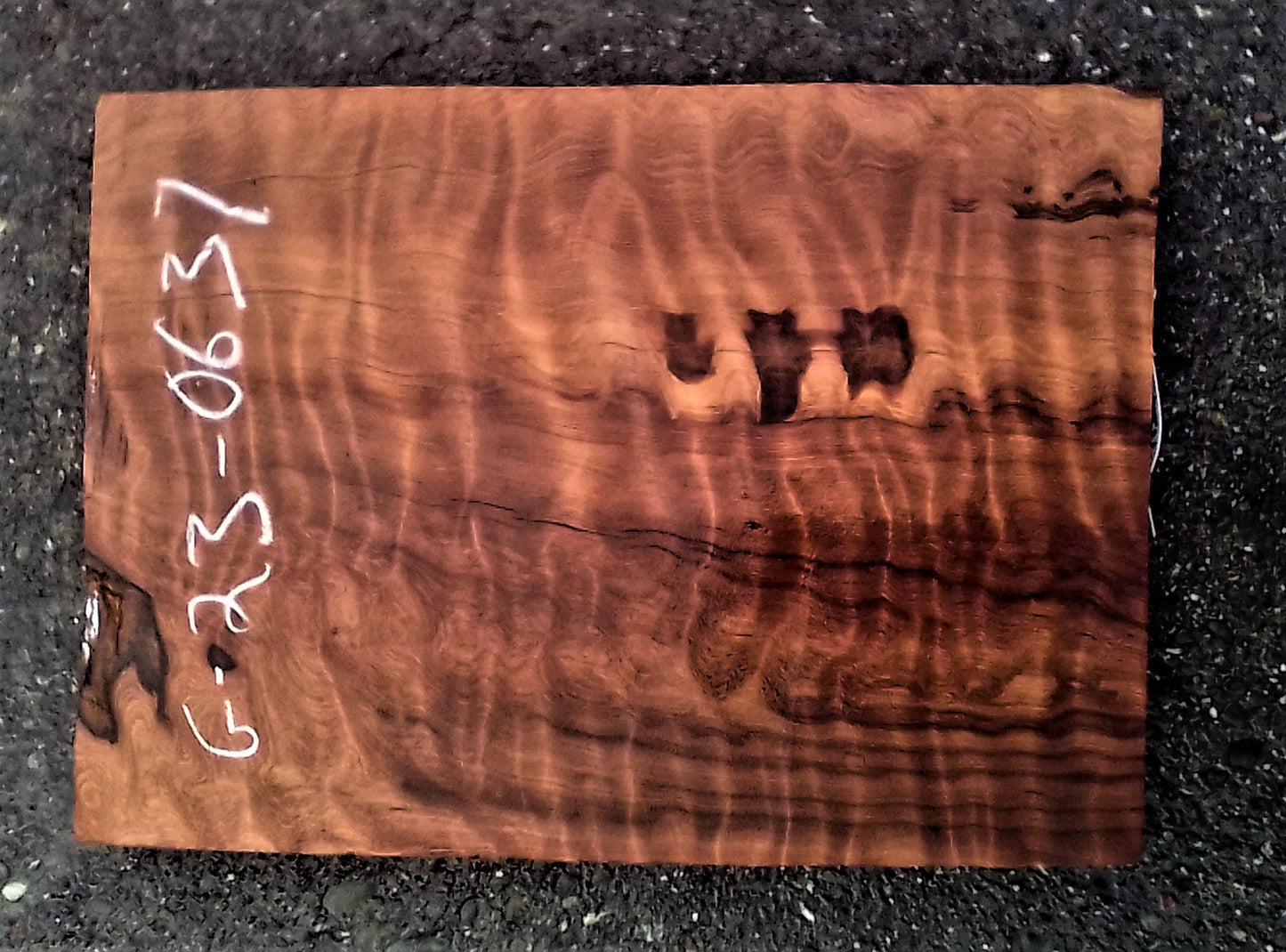 Quilted redwood | guitar billet | wood turning | DIY crafts | g23-0637