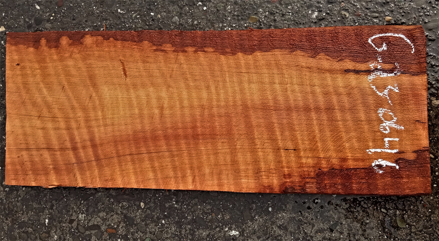 curly redwood | guitar billet | wood turning | DIY crafts | g23-0646