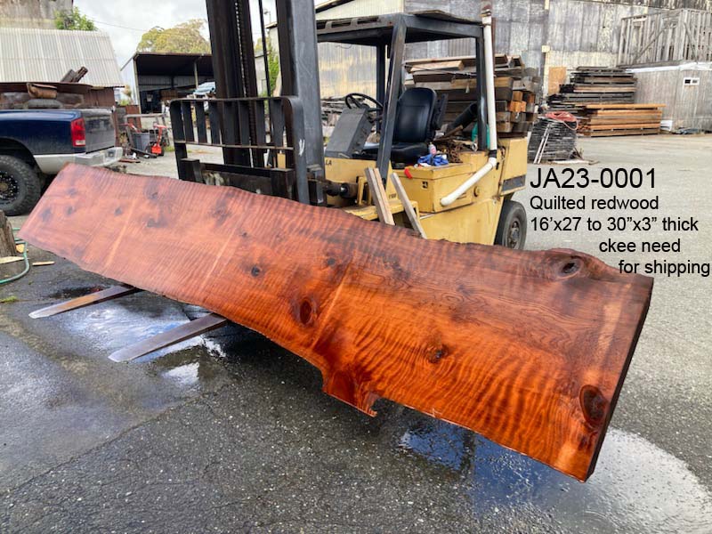 Quilted Redwood | live edge | conference table | ja23-0001