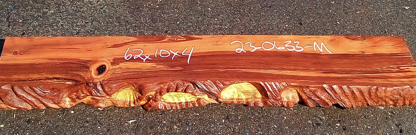 fireplace mantel | live edge shelf | mantle | redwood | m23-0633