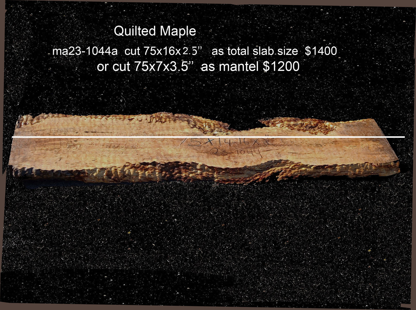 quilted maple slab | craft woods | DIY | river table | ma23-1044