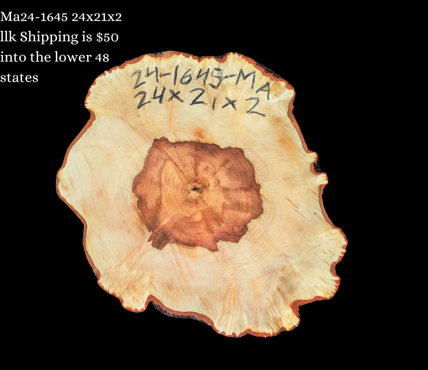 Maple Burl slab | live edge | cookie cut | DIY | End Table | Ma24-1645