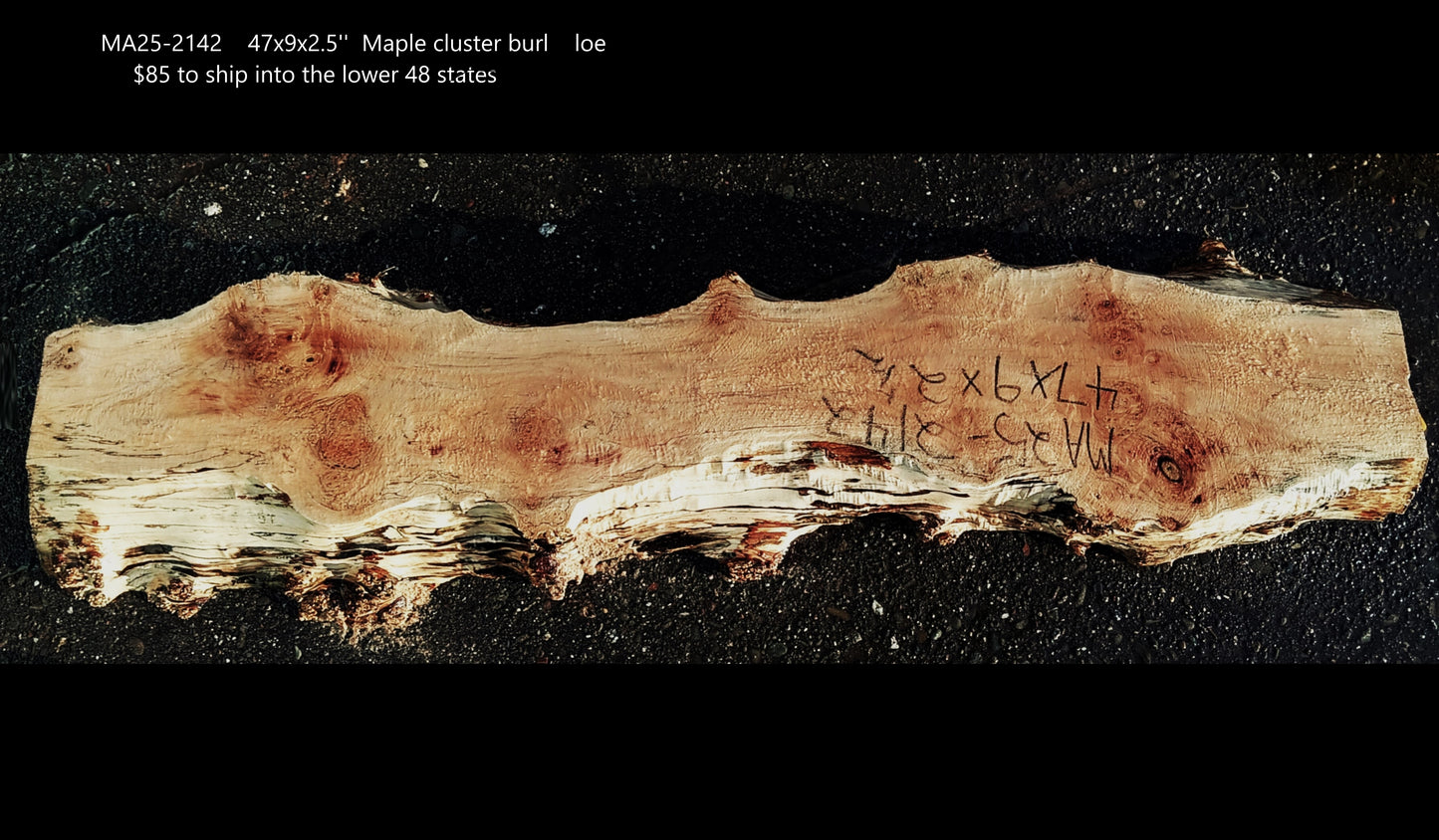 Maple Cluster Burl | Live Edge | DIY | Dining Table | ma25-2142