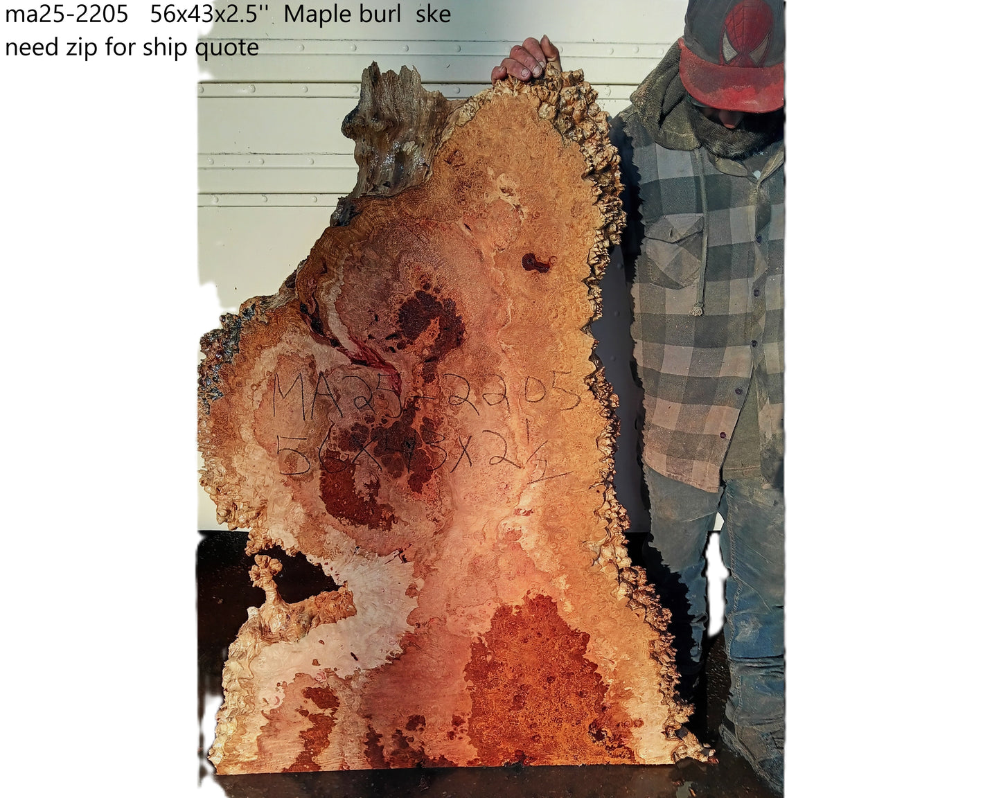 Maple Burl Slab | Live Edge | River Table | DIY | Ma25-2205