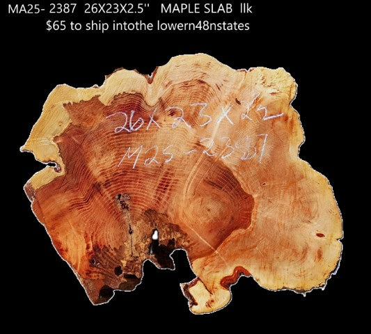 Maple Slab | Live Edge | River Table | DIY | Resin Slab | MA25-2387