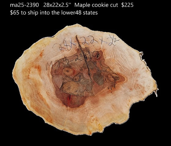 Maple Burl Cookie Cut | Live Edge | River Table | DIY | M25-2390