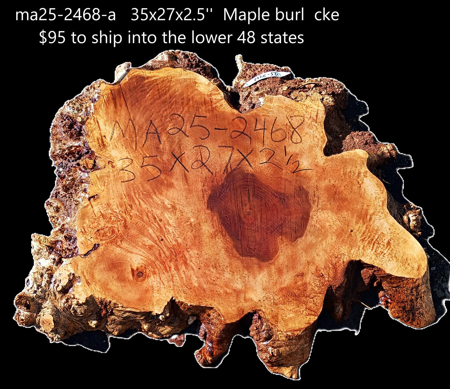 Maple Burl Slab | Cookie Cut | DIY | Burl Table | MA25-2468