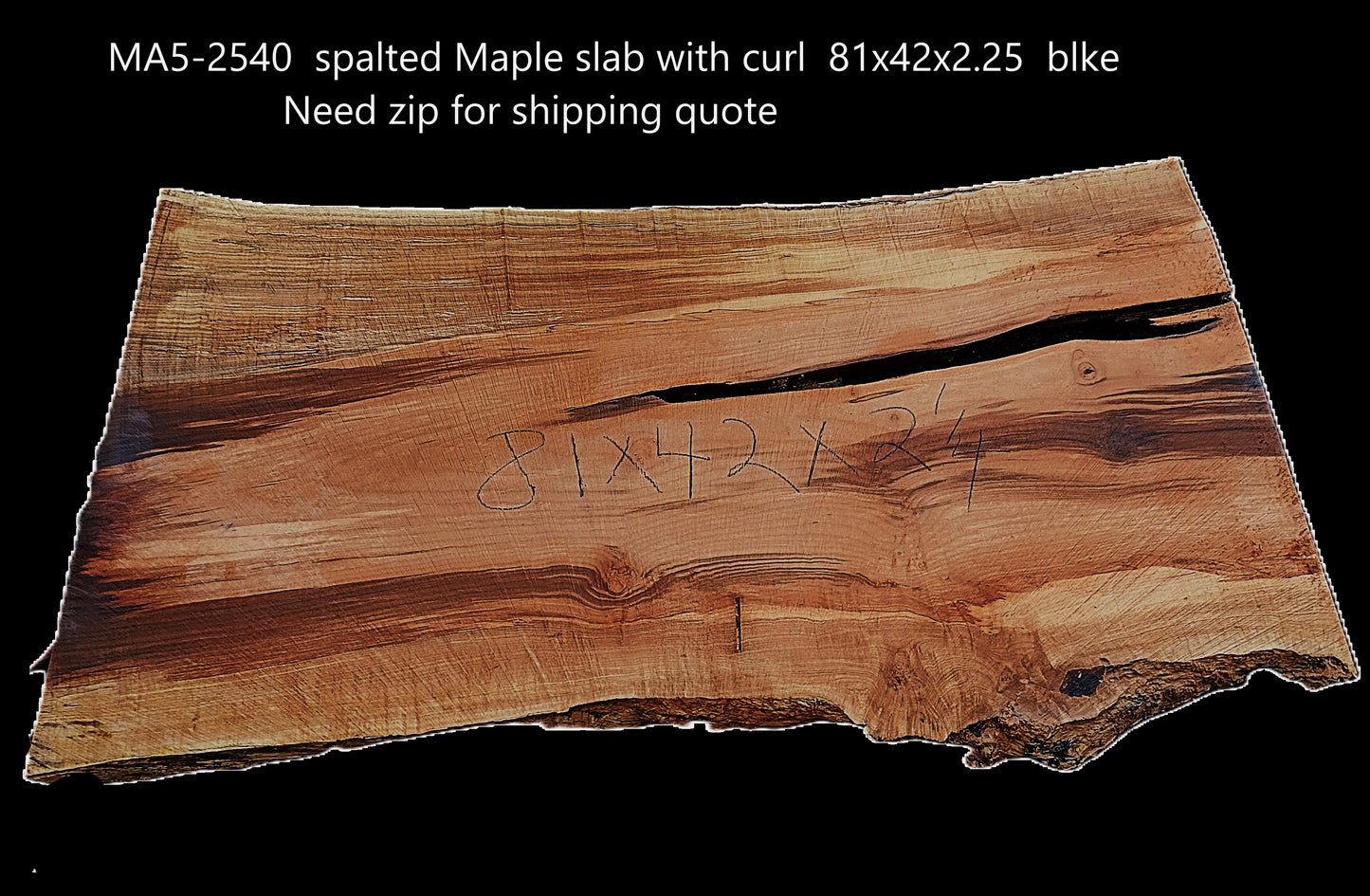 Maple Slab | Live Edge | River Table | DIY | Resin Slab | MA25-2540