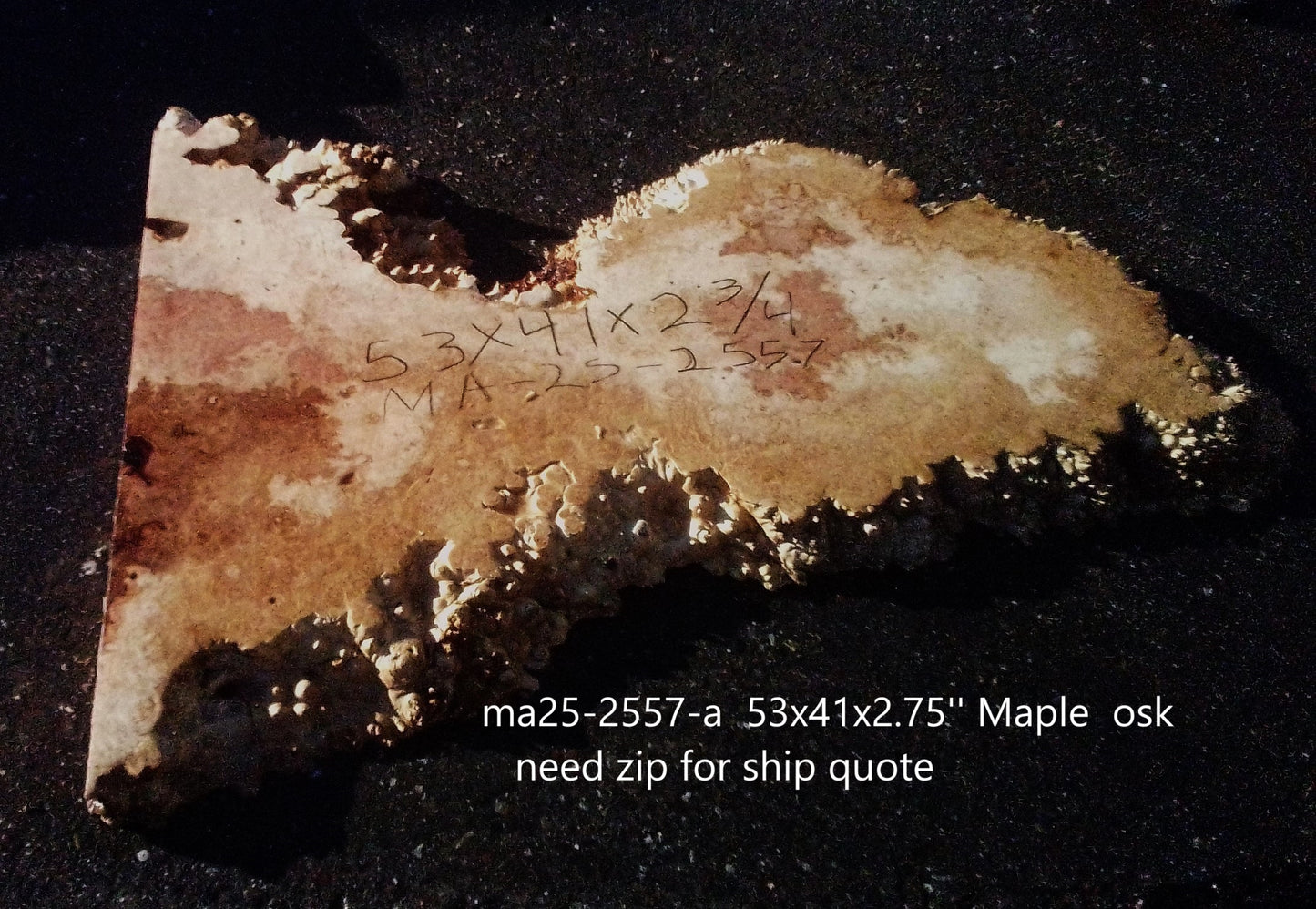 Maple Burl Slab | Live Edge | River Table | DIY | Ma25-2257