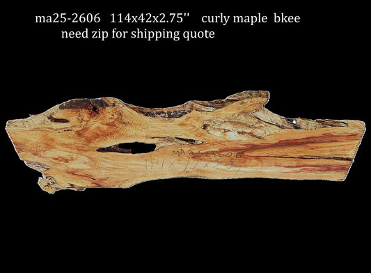 Maple Burl Slab | Bar Top | Headboard | Live Edge Table | MA25-2606