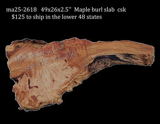 Maple Burl Slab | DIY Crafts | Headboard | Live Edge | MA25-2618