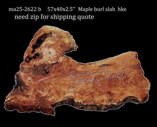 Maple Burl Slab | DIY Crafts | Headboard | Live Edge Table | MA25-2622