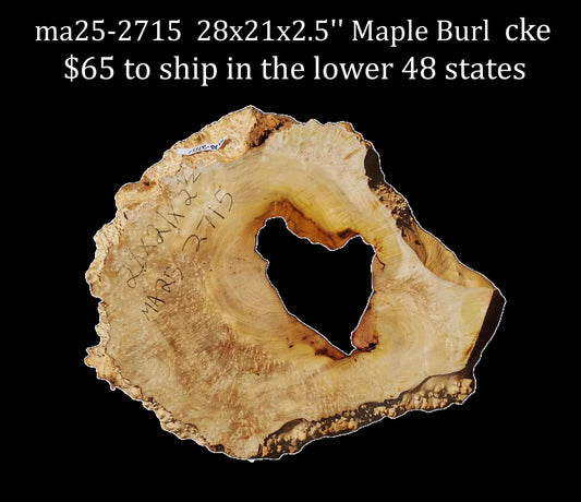 Maple Burl | Live Edge | River Table | DIY | MA25-2715