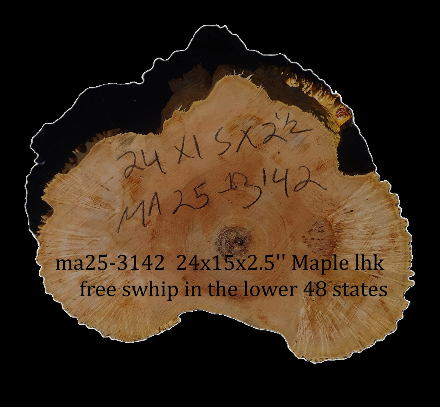 Maple Burl | Live Edge | River Table | DIY | Ma25-3142