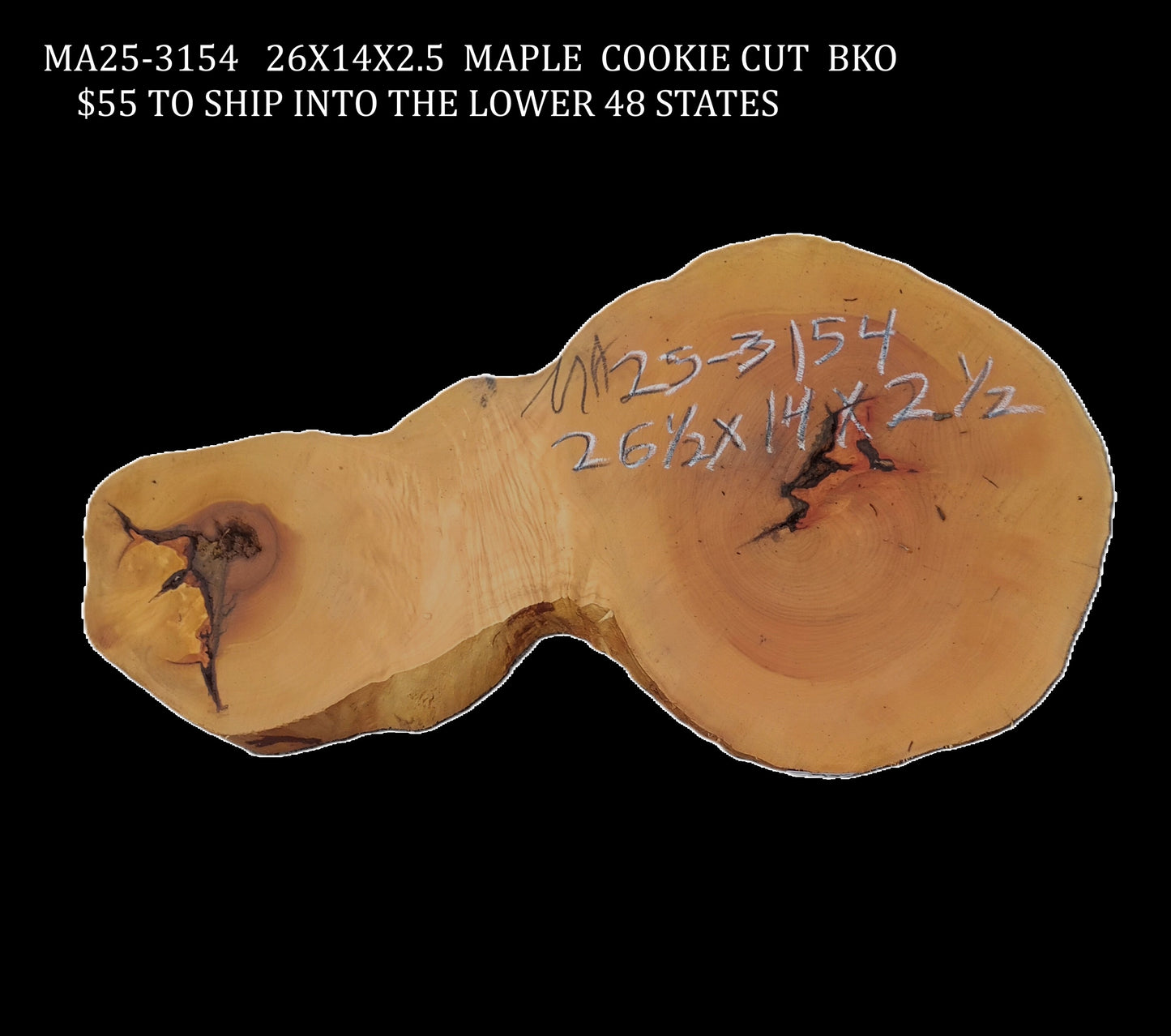 Maple Burl | Cookie Cut | River Table | DIY | Ma25-3154