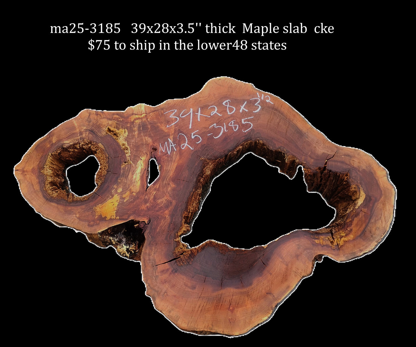 Maple Burl | Live Edge | River Table | DIY | Ma25-3185