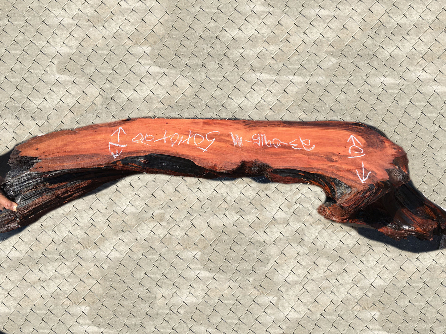 Redwood mantel | live edge shelf | DIY wood | man23-0915