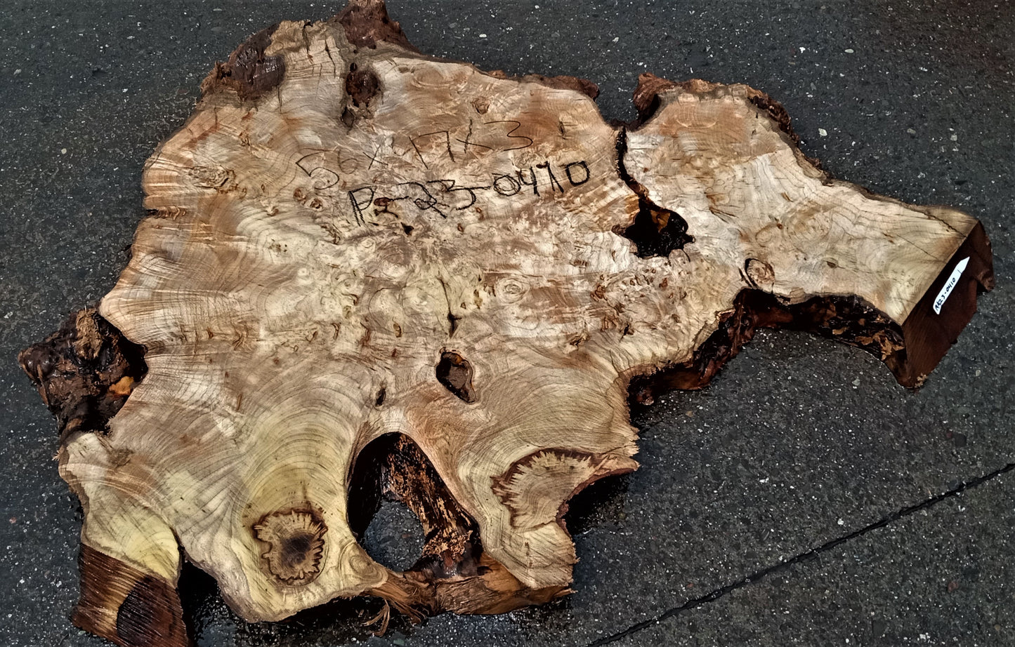 Myrtle burl slab | live edge | DIY wood crafts | river table | mrt23-0410