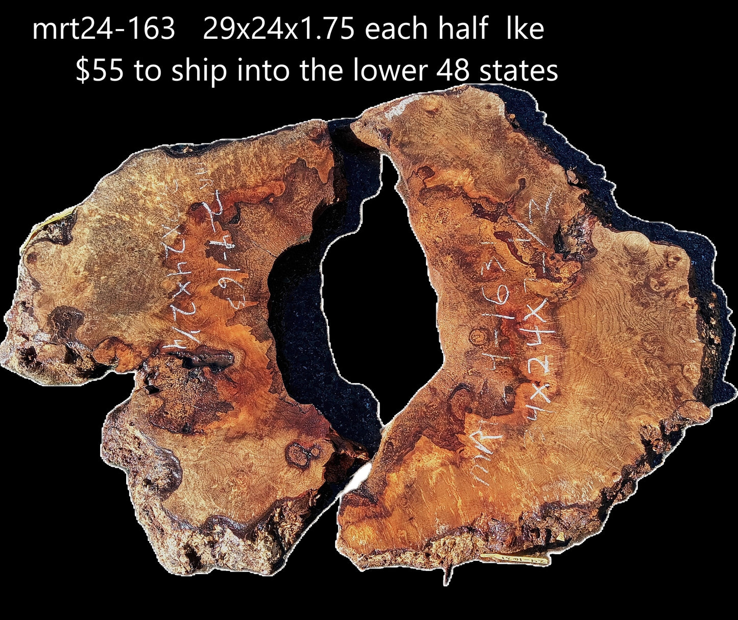 Myrtle Wood Burl Slabs | Bay Laurel | Live Edge | DIY | Mrt24-1631