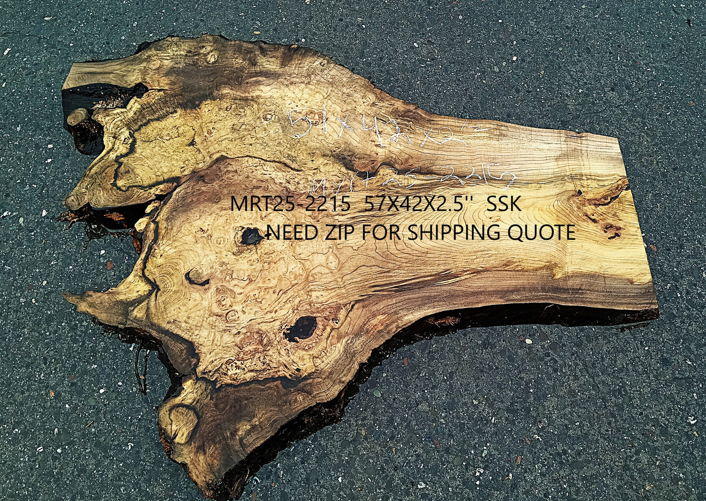 Myrtle Wood Burl Slab | Bay Laurel | Live Edge | River Table | DIY | Mrt25-2215