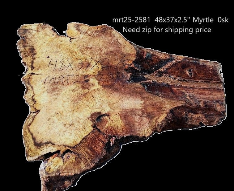 Myrtle Burl Slab | DIY | Table | Craft Wood | River Table | Mrt25-2581