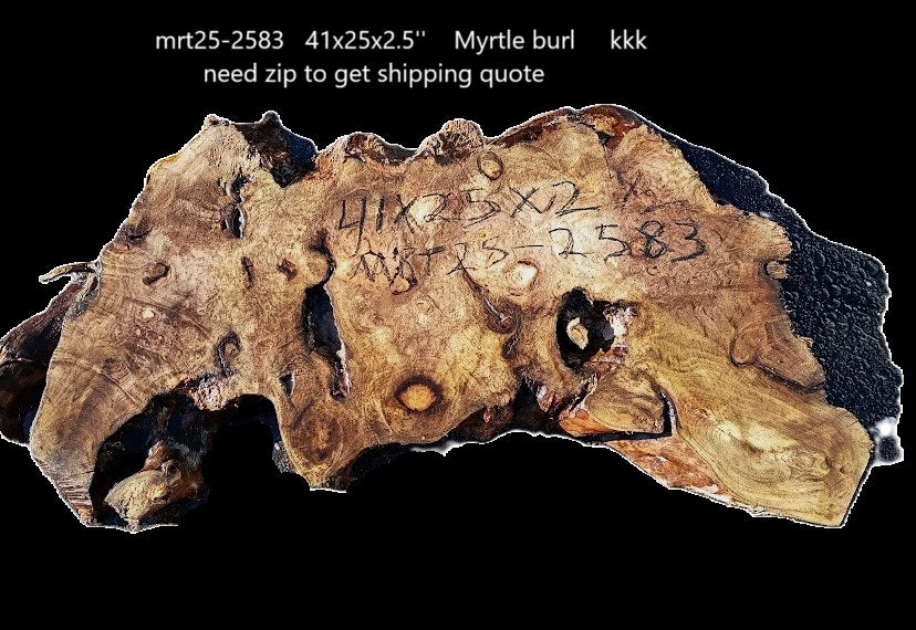 Myrtle Burl Slab | DIY | Table | Craft Wood | River Table | Mrt25-2583