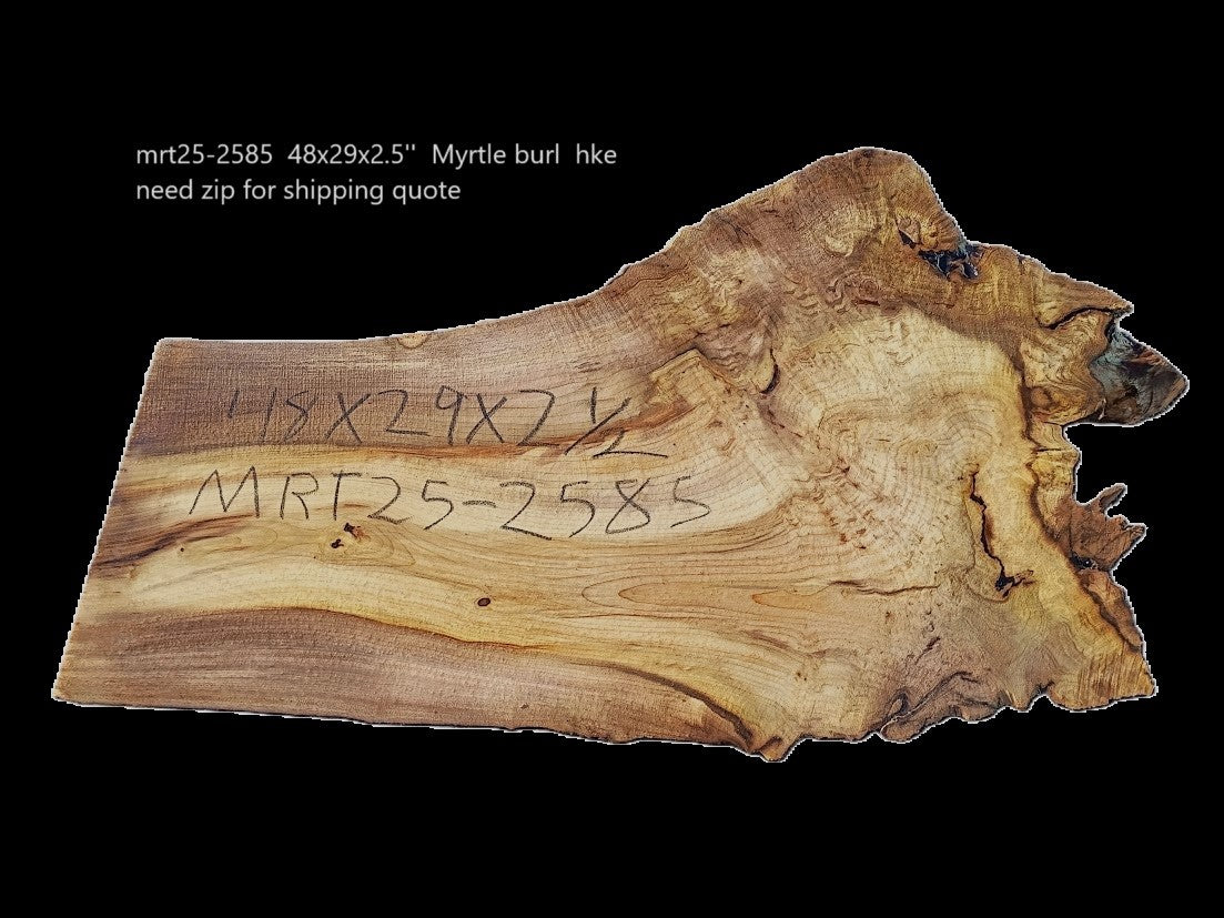 Myrtle Burl Slab | DIY | Table | Craft Wood | River Table | Mrt25-2585