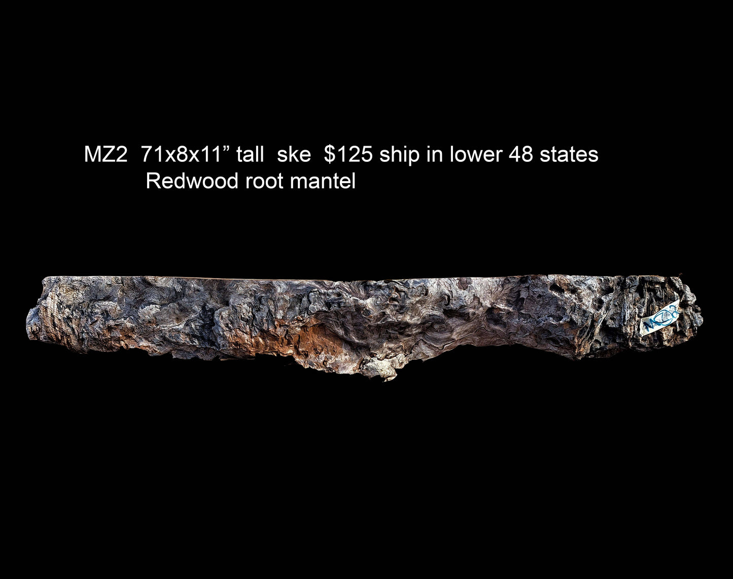 Live edge mantel | wood shelf | fireplace surround | mz-2