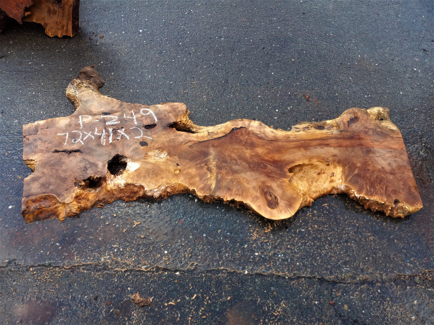 Poplar burl | live edge slab | epoxy river table | DIY ideas | p-249