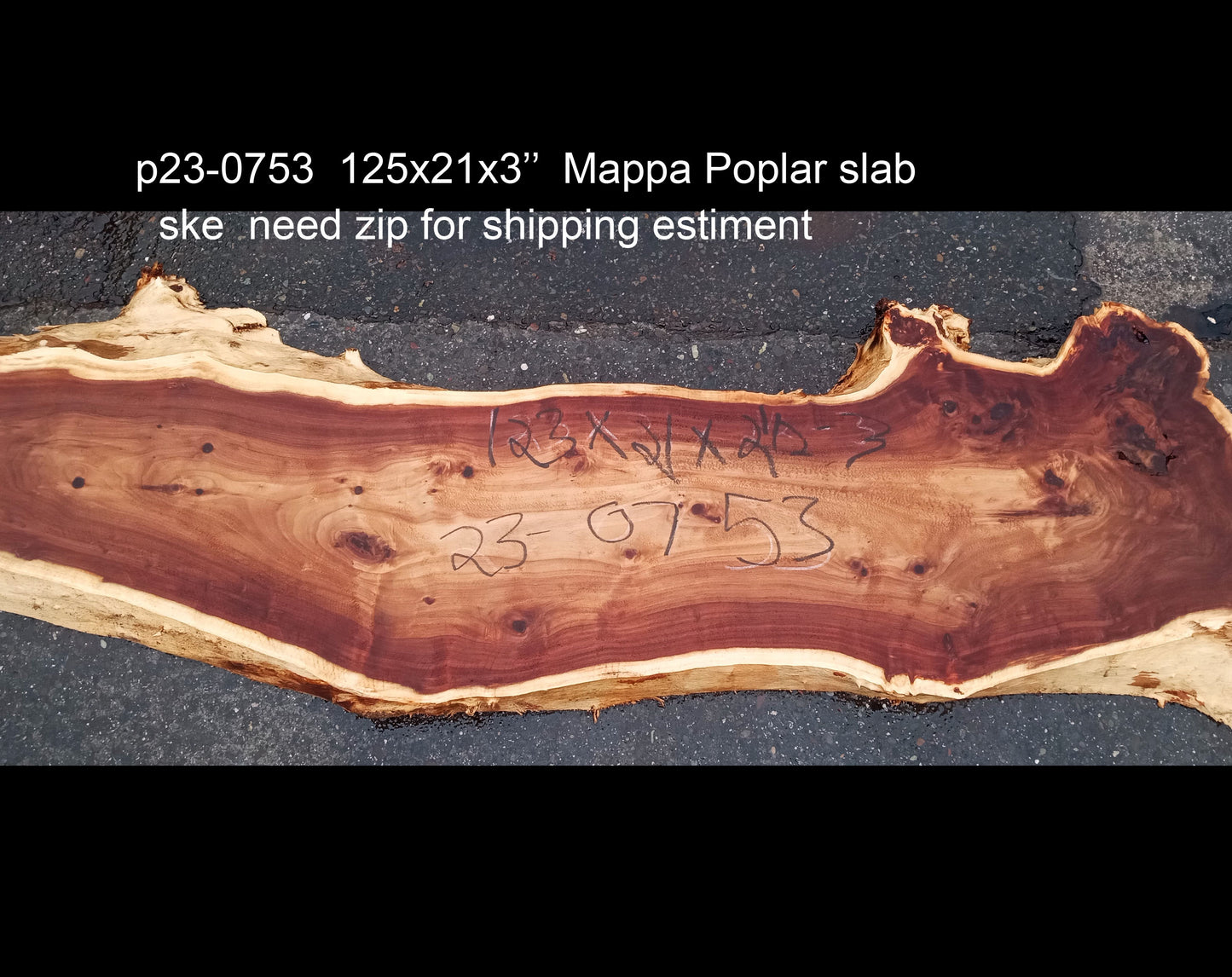 Mappa burl | Poplar | river table | live edge slab | DIY ideas | p23-0753