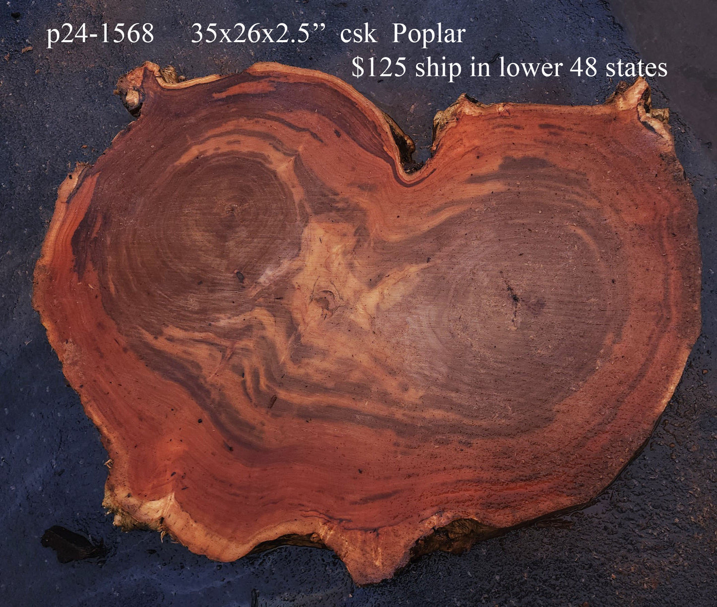 Mappa Poplar slab | live edge | cookie cut | DIY crafts | p24-1568