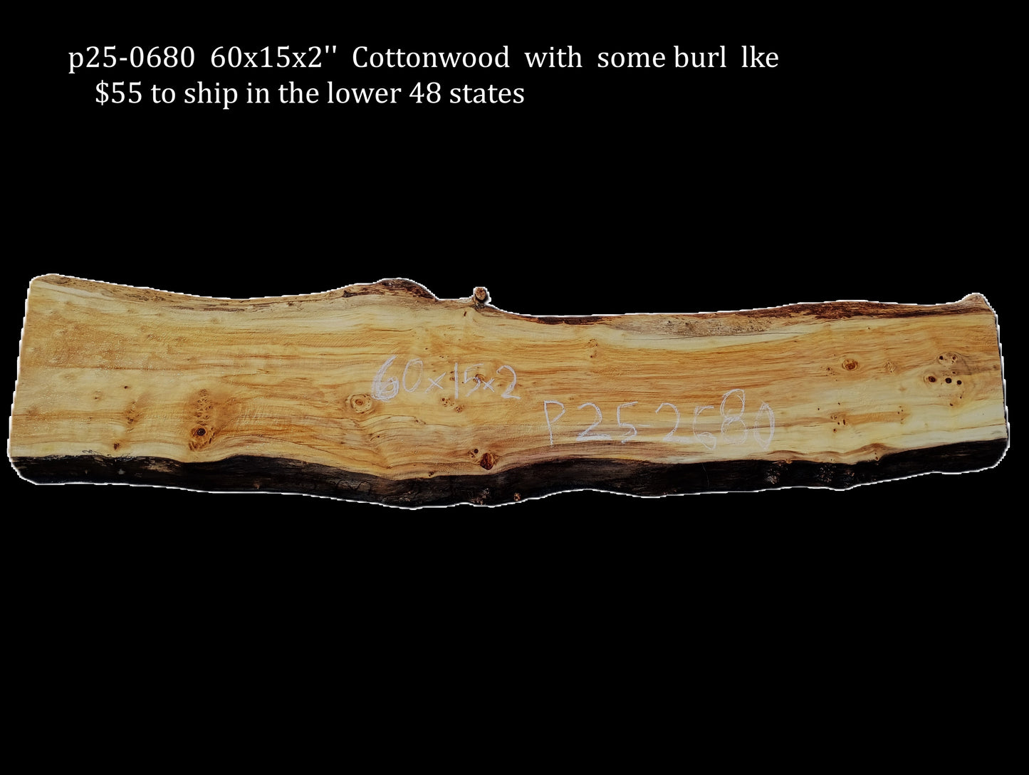 CottonWood Burl | Live Edge | DIY Crafts | River Table | P25-0680