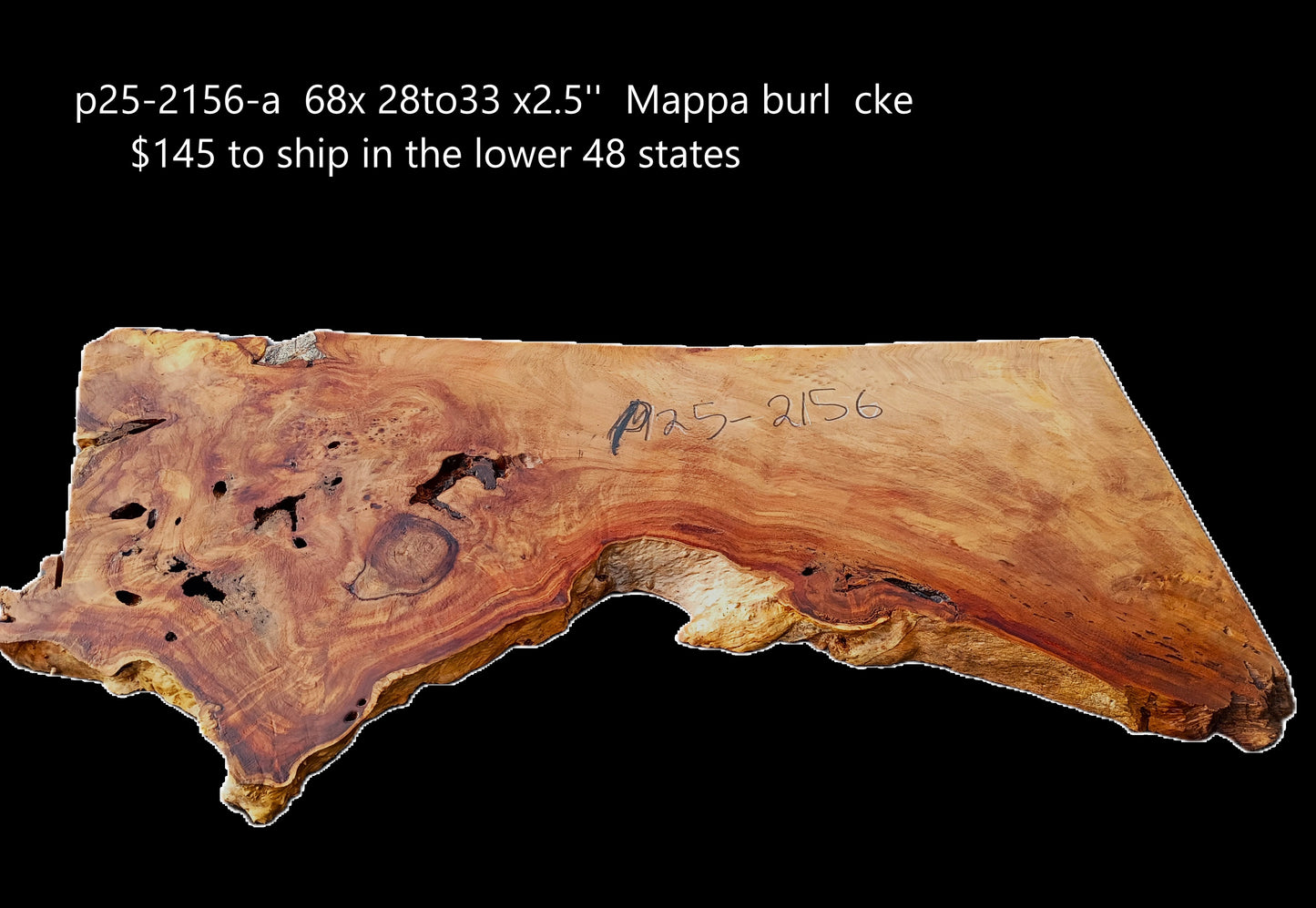 Mappa Burl | Live Edge | DIY Crafts | Wood Turning | Bowl Turning | P25-2156