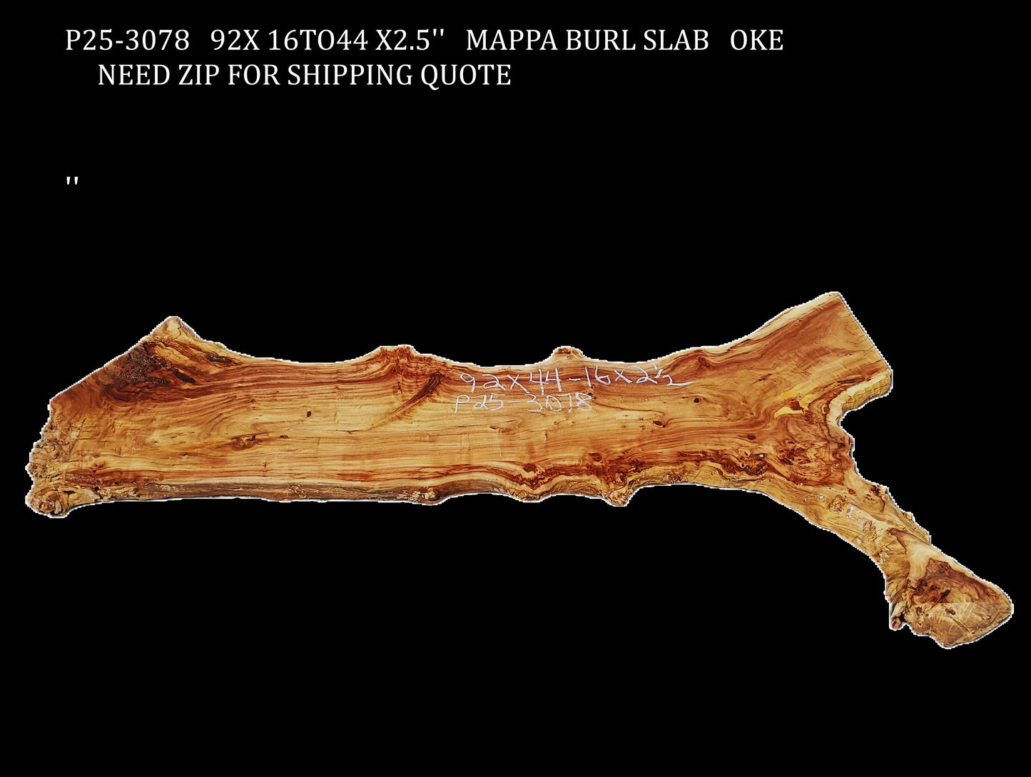 Mappa Burl Slab | Craft Wood | DIY | River Table | P25-3078