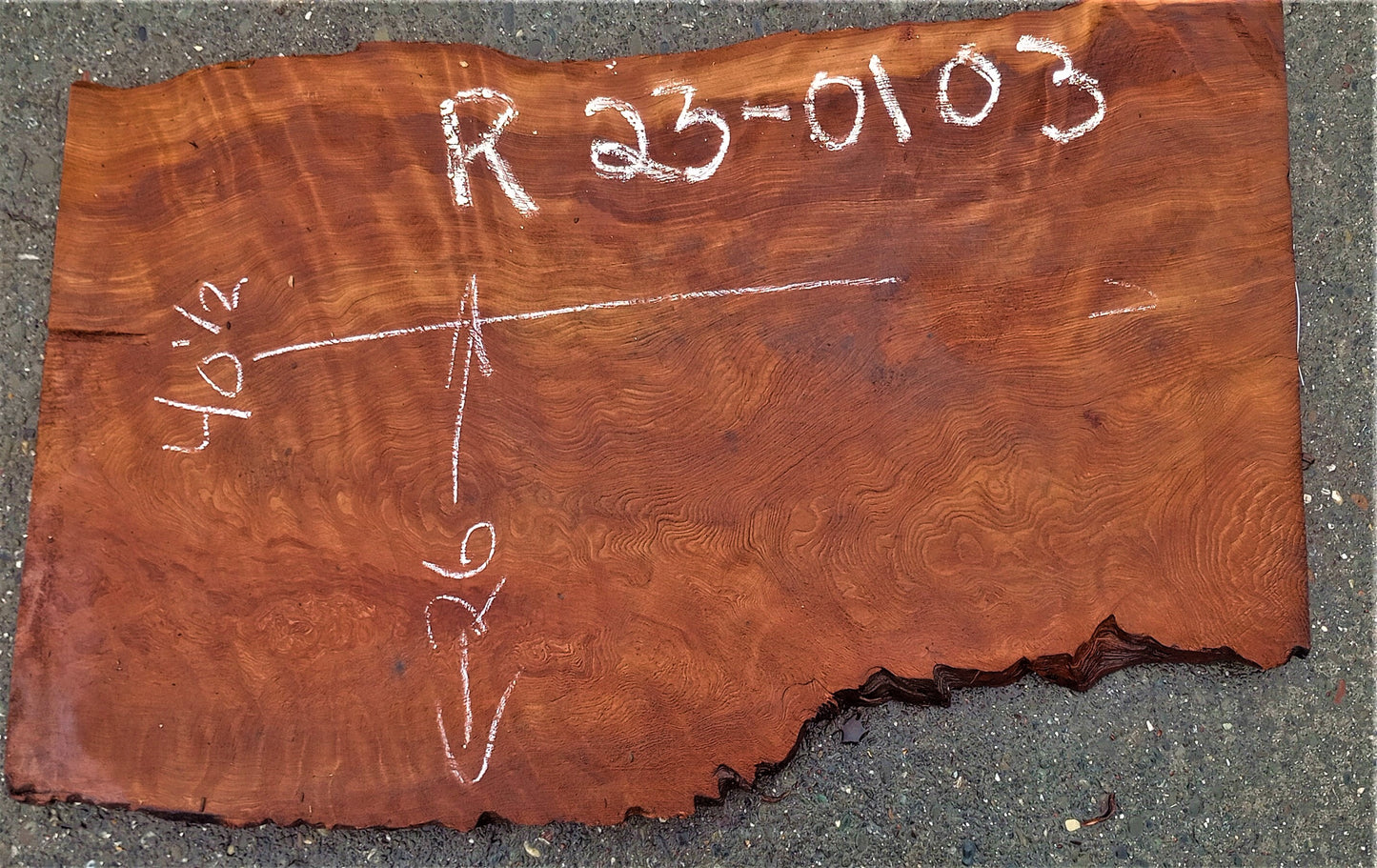Redwood quilted blank | Guitar billet | DIY wood crafts | r-23-0103