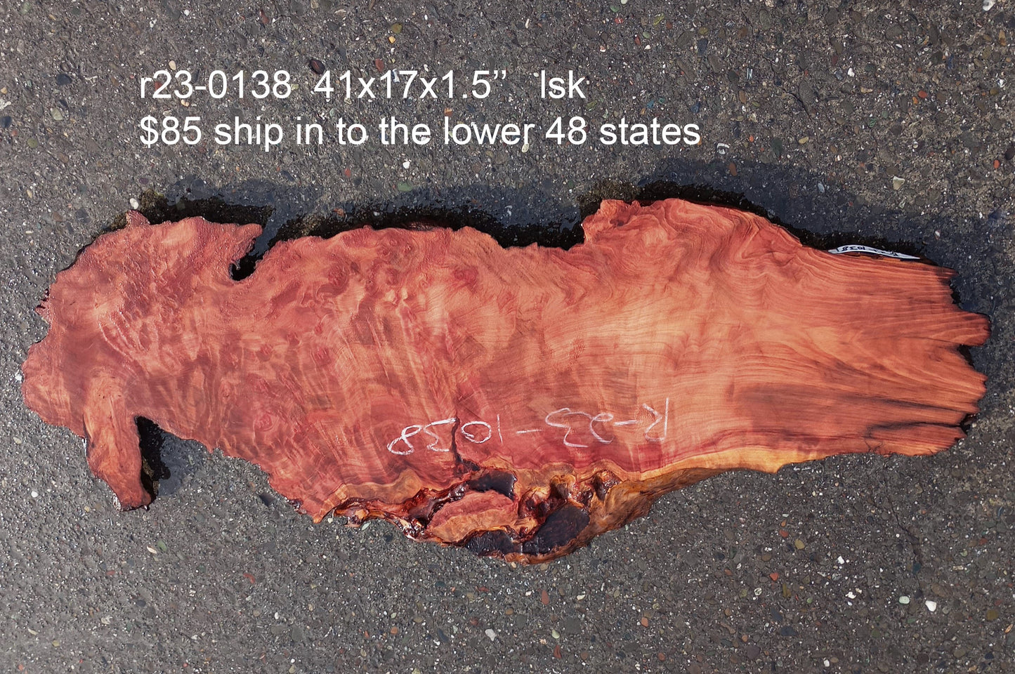 Live Edge Redwood Slab | Table | epoxy river table | DIY crafts | R23-0138