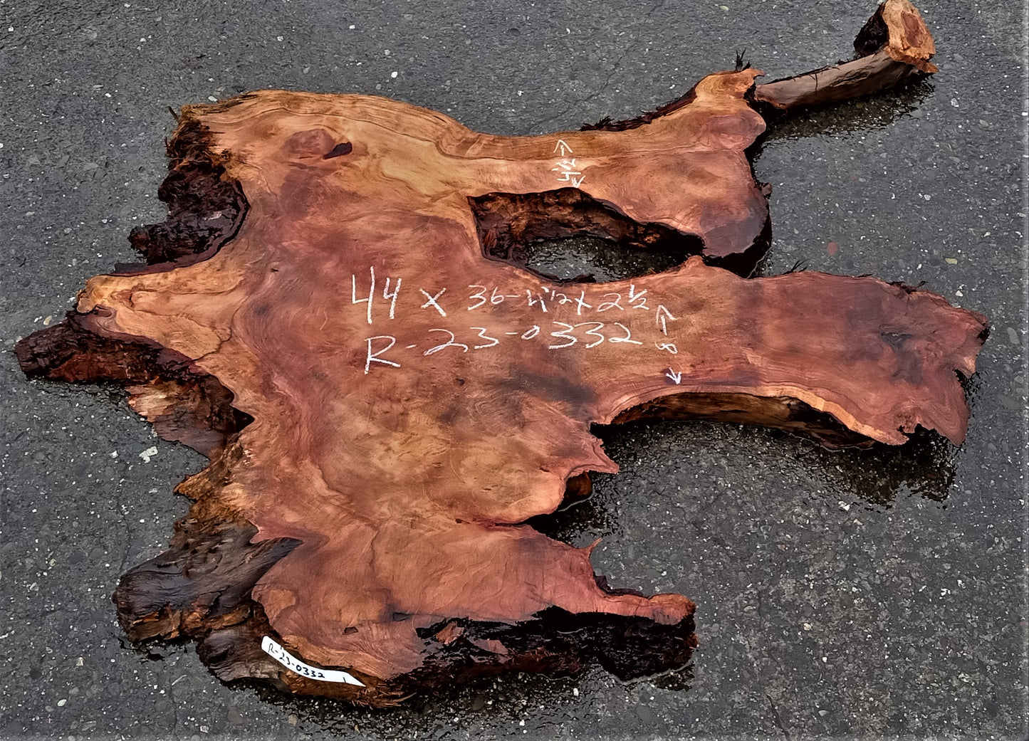 Redwood slab | | epoxy river table | live edge | burl table | r23-0332
