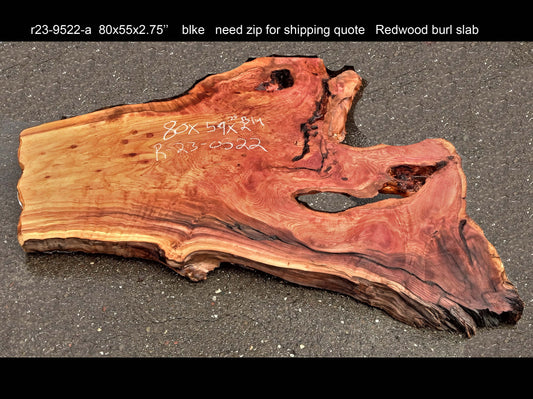 Redwood Burl Slab | Live Edge | DIY | River Table | Burl Table | R23-0522