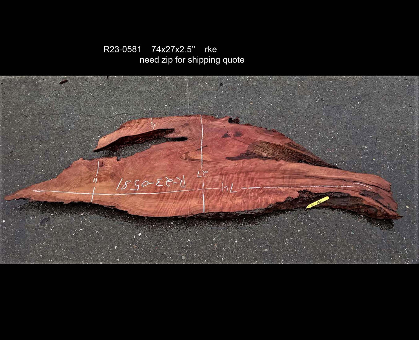 Curly redwood | live edge slab | epoxy river table | headboard | r23-0581