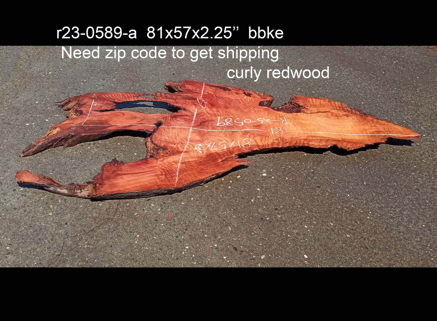 Curly redwood | live edge | epoxy river table | headboard | r23-0589