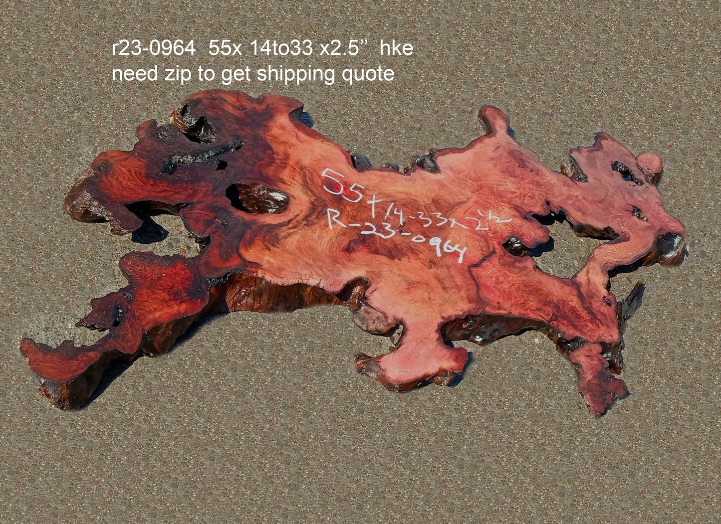 Live Edge Redwood Slab | Table | epoxy river table | DIY crafts | R23-0964
