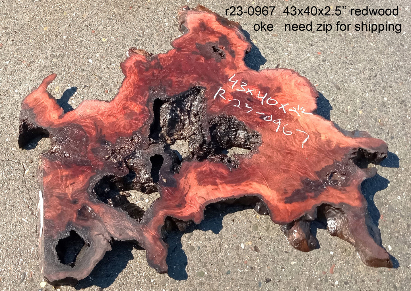 Live Edge Redwood Slab | Table | epoxy river table | DIY crafts | R23-0967