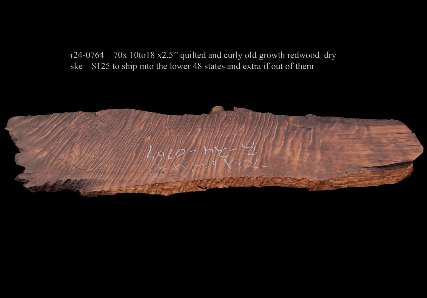 Quilted Redwood | DIY Craft Wood | Wall Art | Curly Redwood | R24-0764