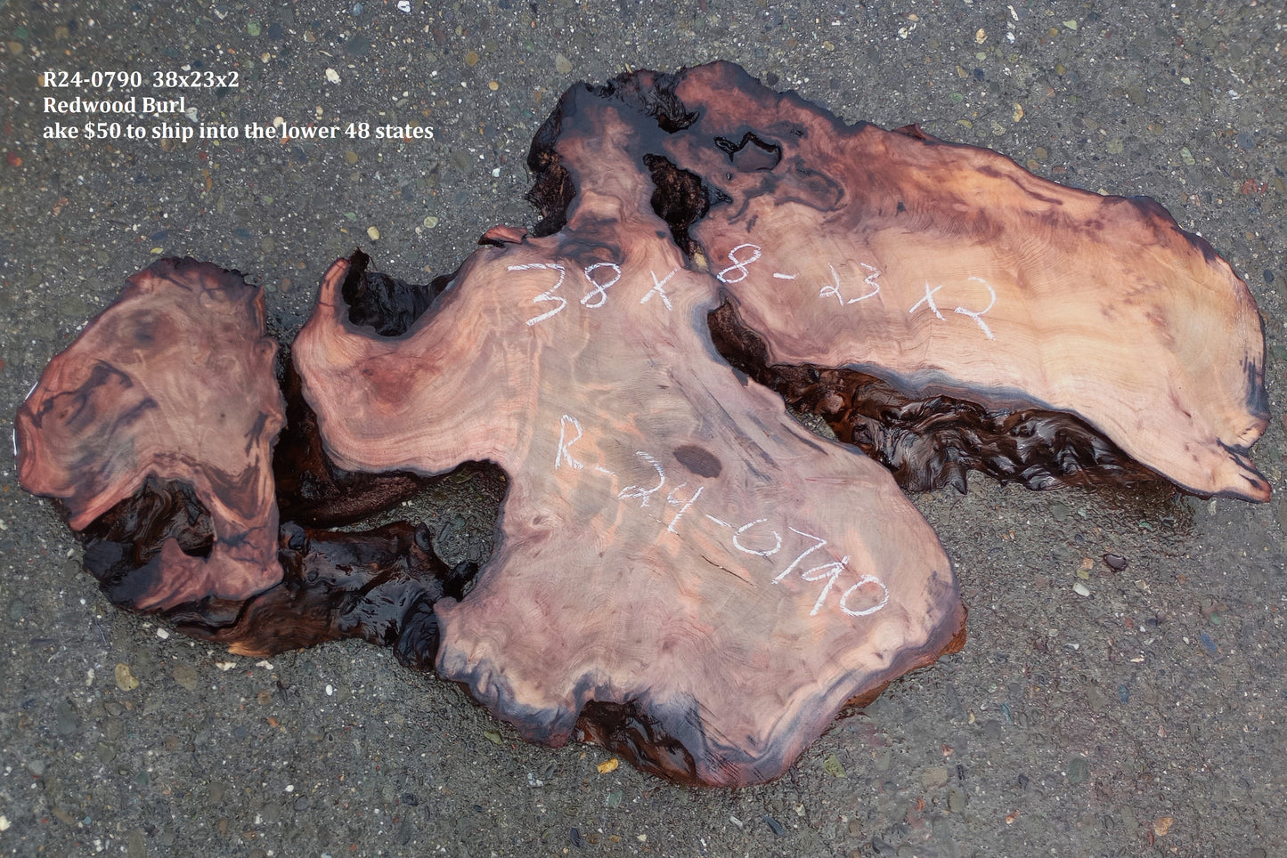 Old Growth Redwood Slab | Redwood Burl | River Table | DIY | R24-0790
